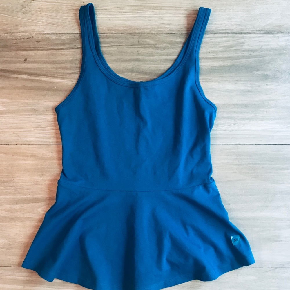 Express Teal Blue Peplum Tank Top Size XS NWT